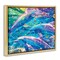 Stupell Industries Chromatic Dolphins Trio Floating Frame Design by Michael Ward